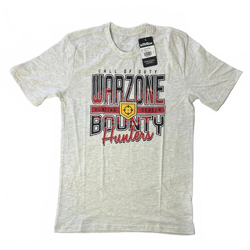 Call of Duty Warzone Bounty Hunters Gray T-Shirt Mens Small NWT Activision